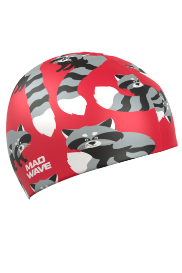 Юниорская силиконовая шапочка Raсcoons