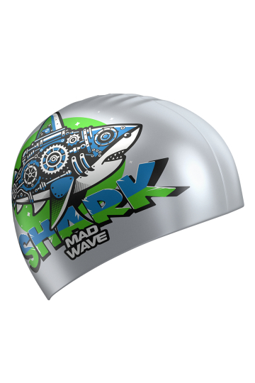 Юниорская силиконовая шапочка Shark