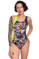 Купальники спортивные принтованные (женщины) Salut  PBT B6